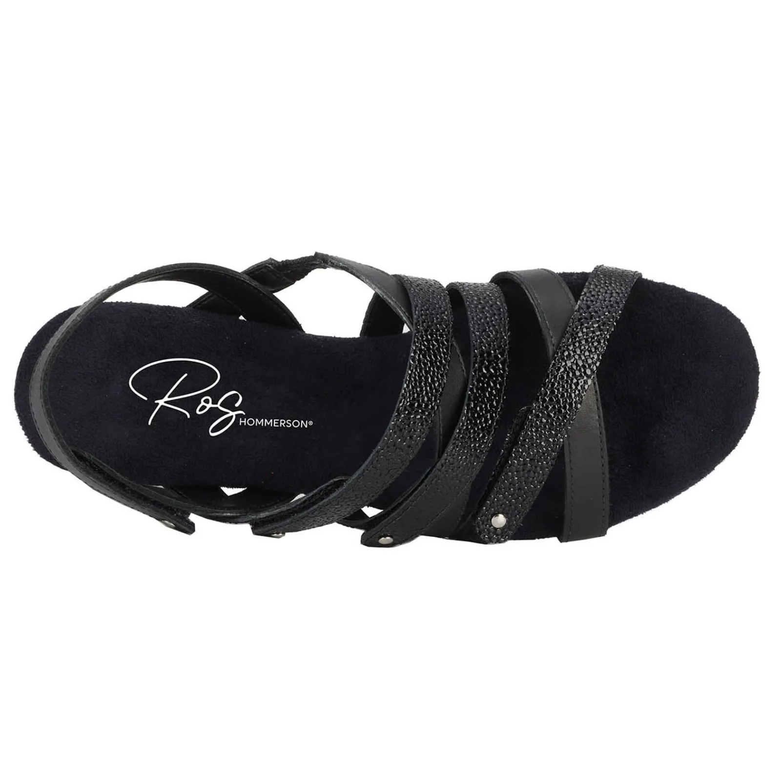 Ros Hommerson Pumps & Heels|Women's , Breeze Sandal Black Pebble Patent Leather