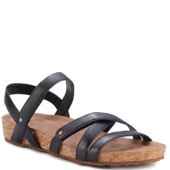 Ros Hommerson Sandals|Women's , Pool Sandal Black Leather