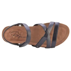 Ros Hommerson Sandals|Women's , Pool Sandal Black Leather