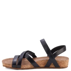 Ros Hommerson Wedges|Women's , Pool Sandal Black Leather