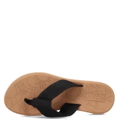 Roxy Sandals|Women's , Colby Hi Flip Flop Black Tan