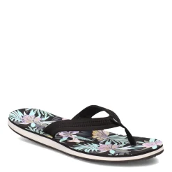 Roxy Sandals|Women's , Vista Loreto Flip Flop Black Floral