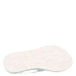 Roxy Sandals|Women's , Vista Loreto Flip Flop White Blue
