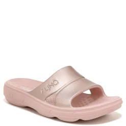 Ryka Sandals|Women's , Restore Slide Recovery Sandal Rose Gold