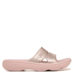 Ryka Sandals|Women's , Restore Slide Recovery Sandal Rose Gold