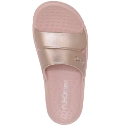 Ryka Sandals|Women's , Restore Slide Recovery Sandal Rose Gold