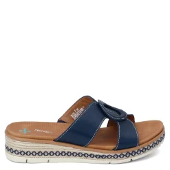 SAS Loafers|Women's , Bliss Slip-On Wedge Navy