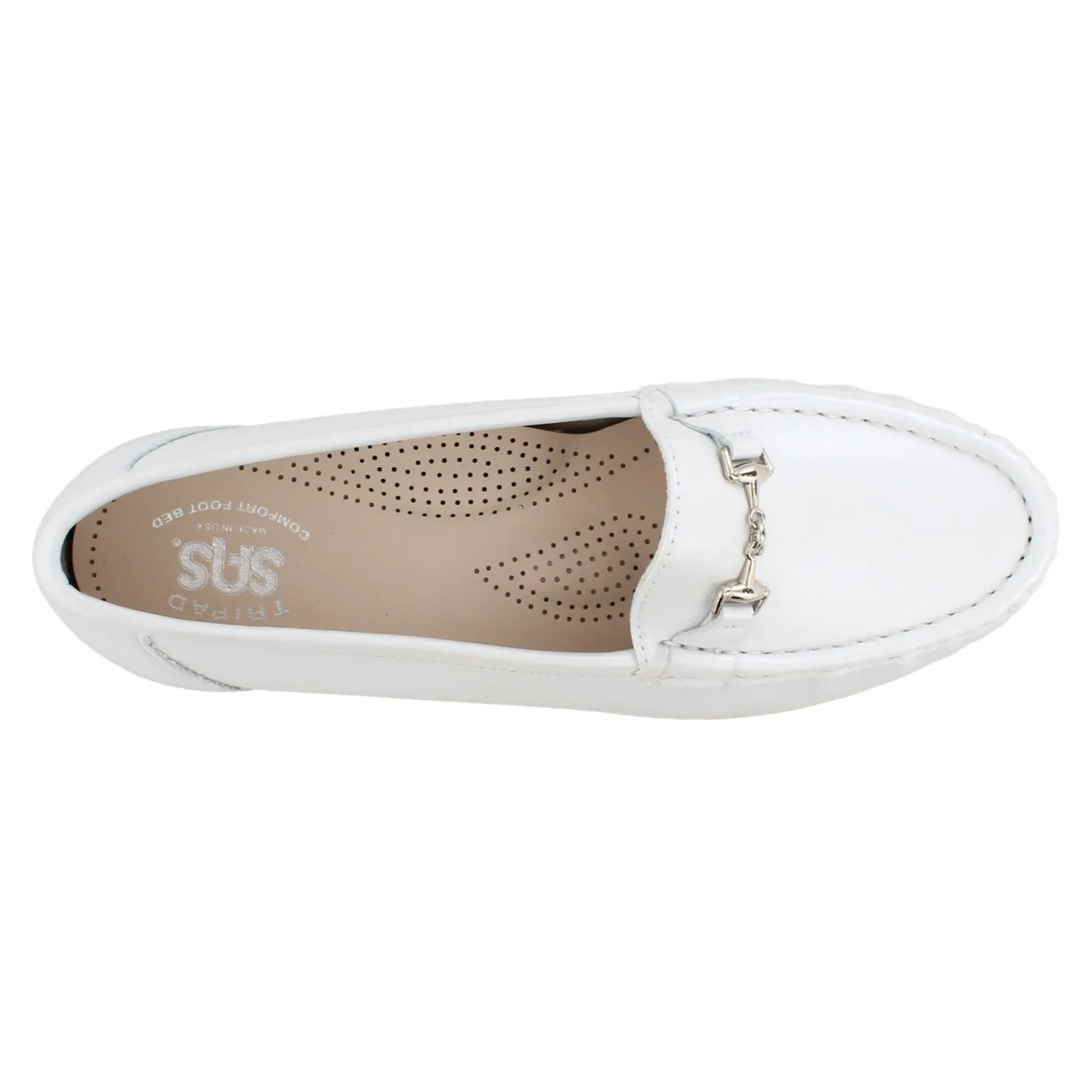 SAS Flats|Women's , Metro Slip-On Loafer White