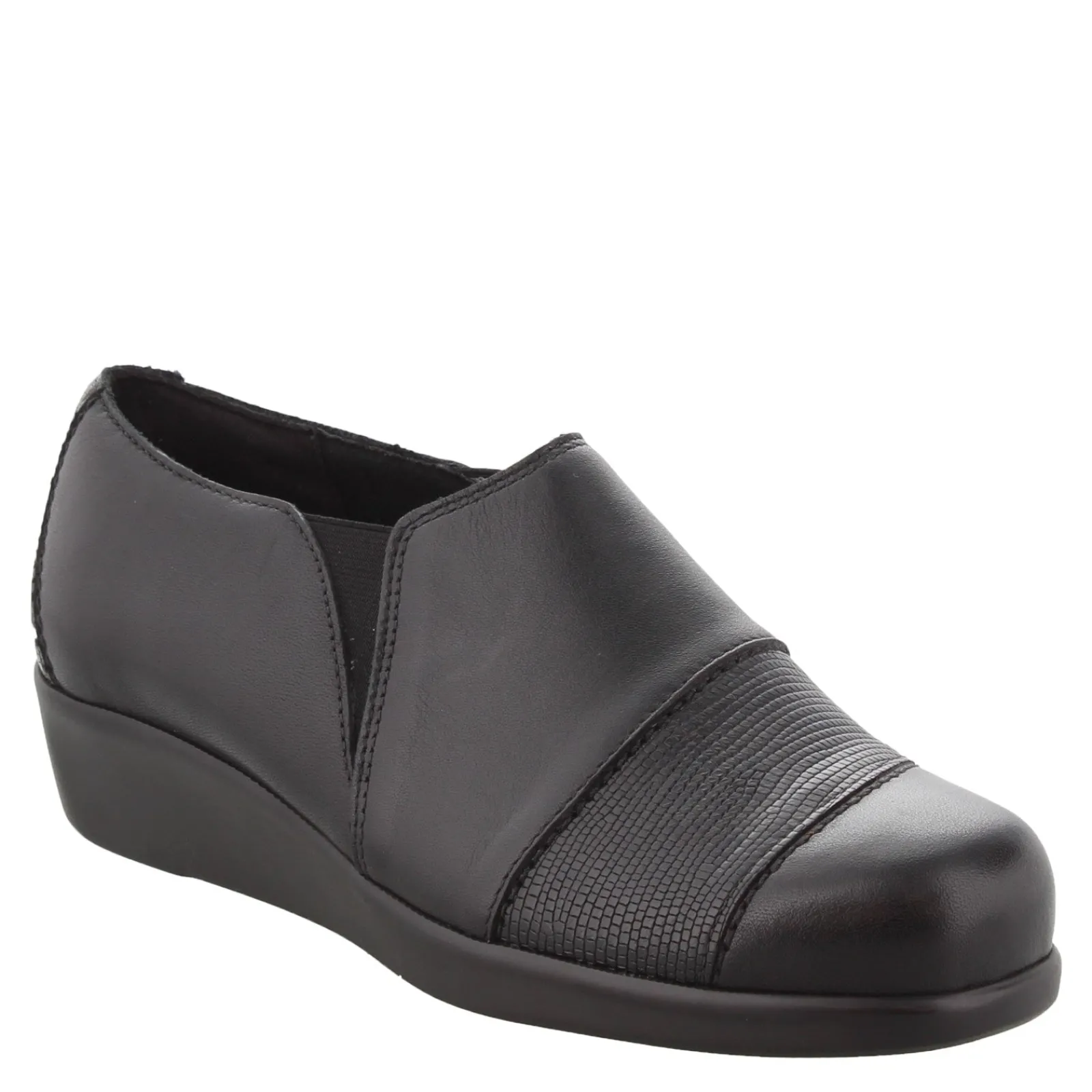 SAS Loafers|Women's , Nora Slip-On Loafer Black/Lizard