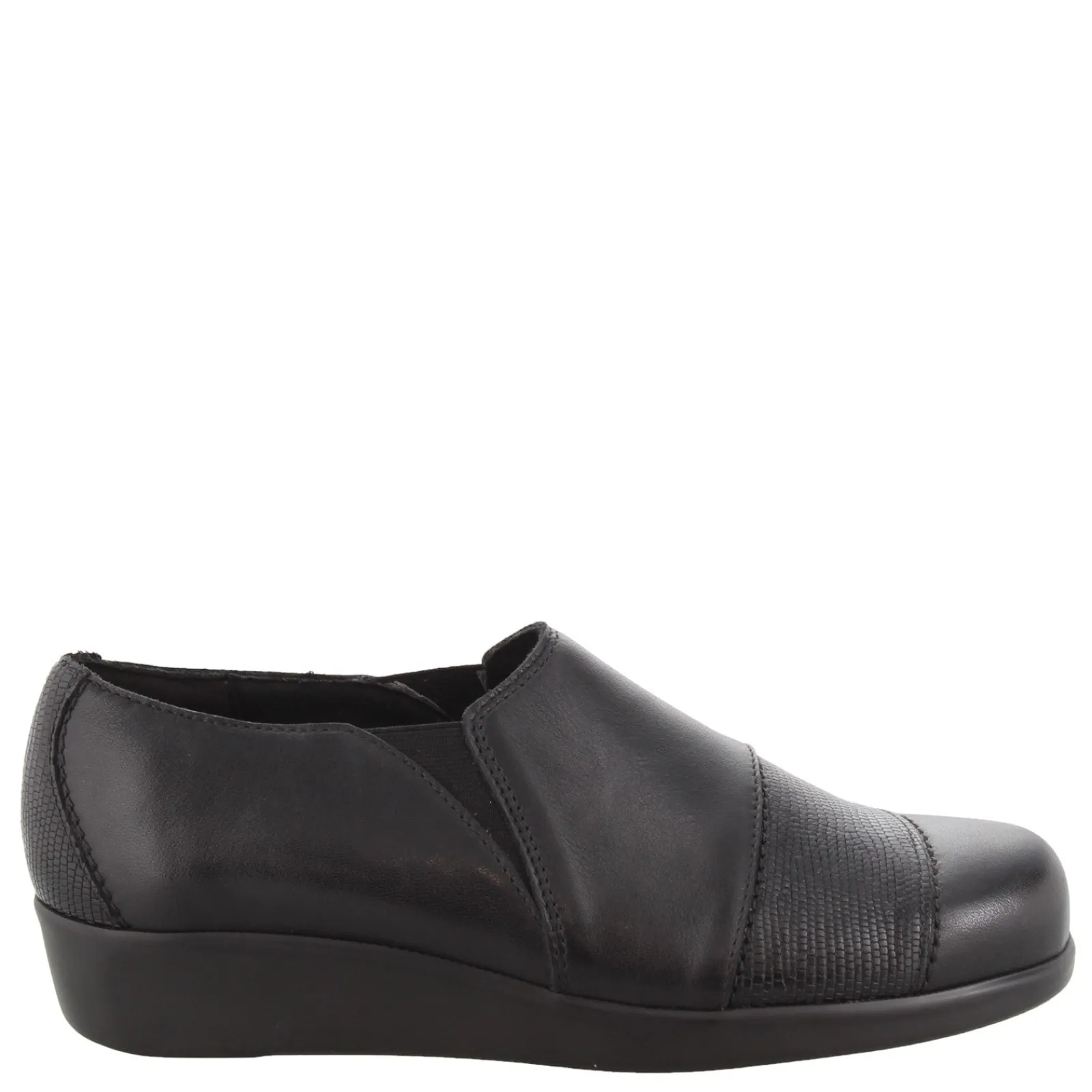 SAS Loafers|Women's , Nora Slip-On Loafer Black/Lizard