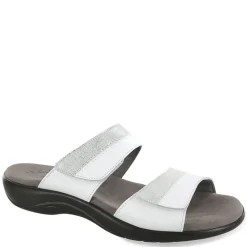 SAS Sandals|Women's , Nudu Slide Sandal White Silver