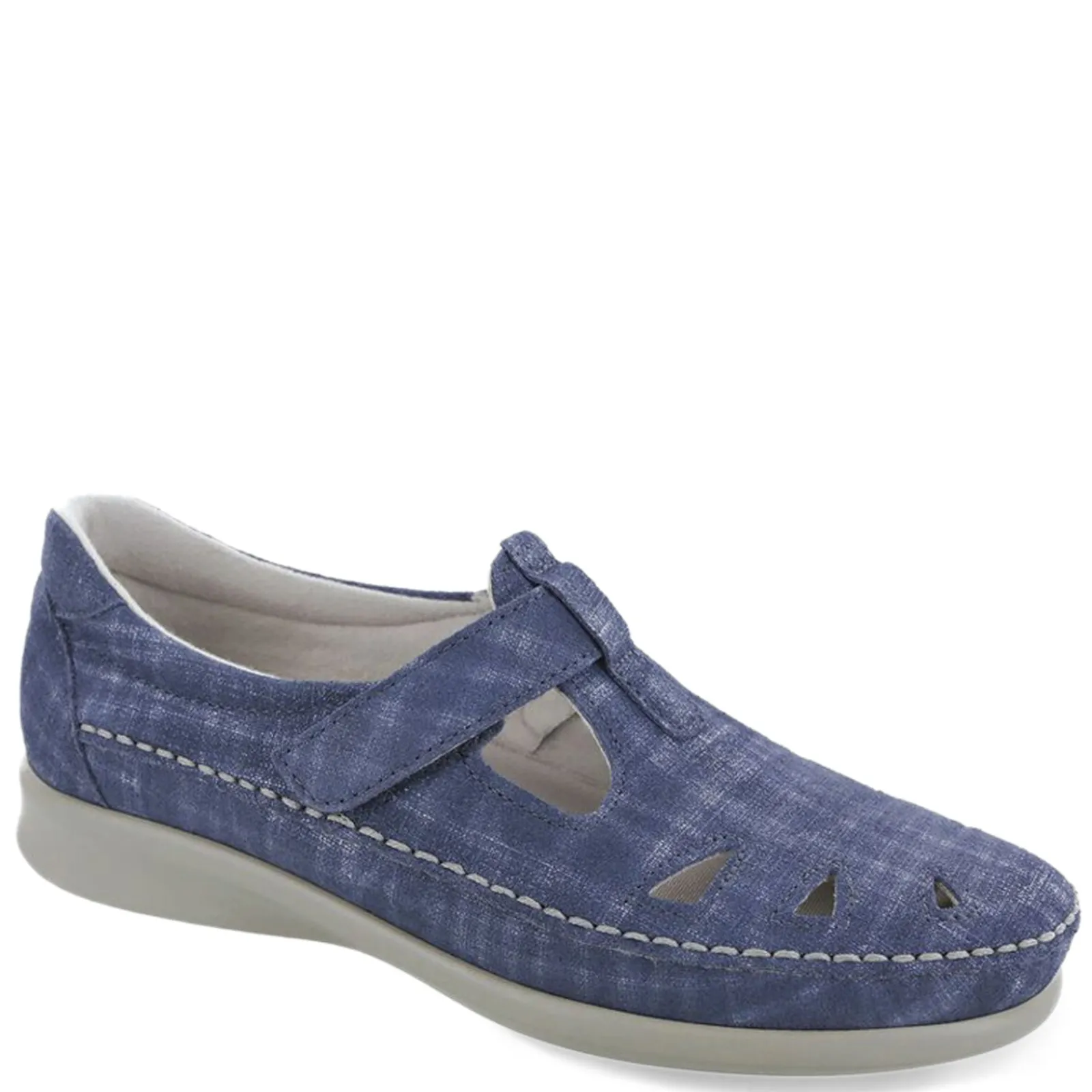 SAS Loafers|Women's , Roamer Slip-On Blue Plaid
