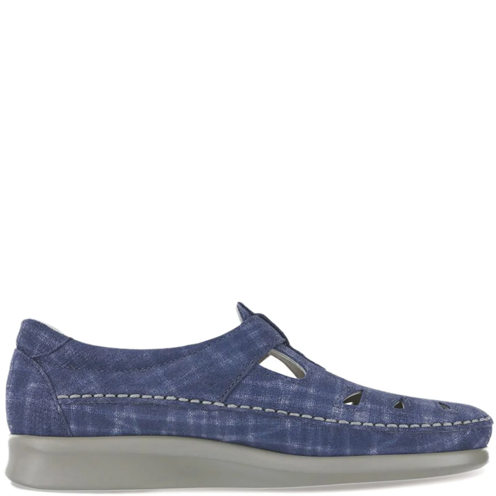 SAS Loafers|Women's , Roamer Slip-On Blue Plaid