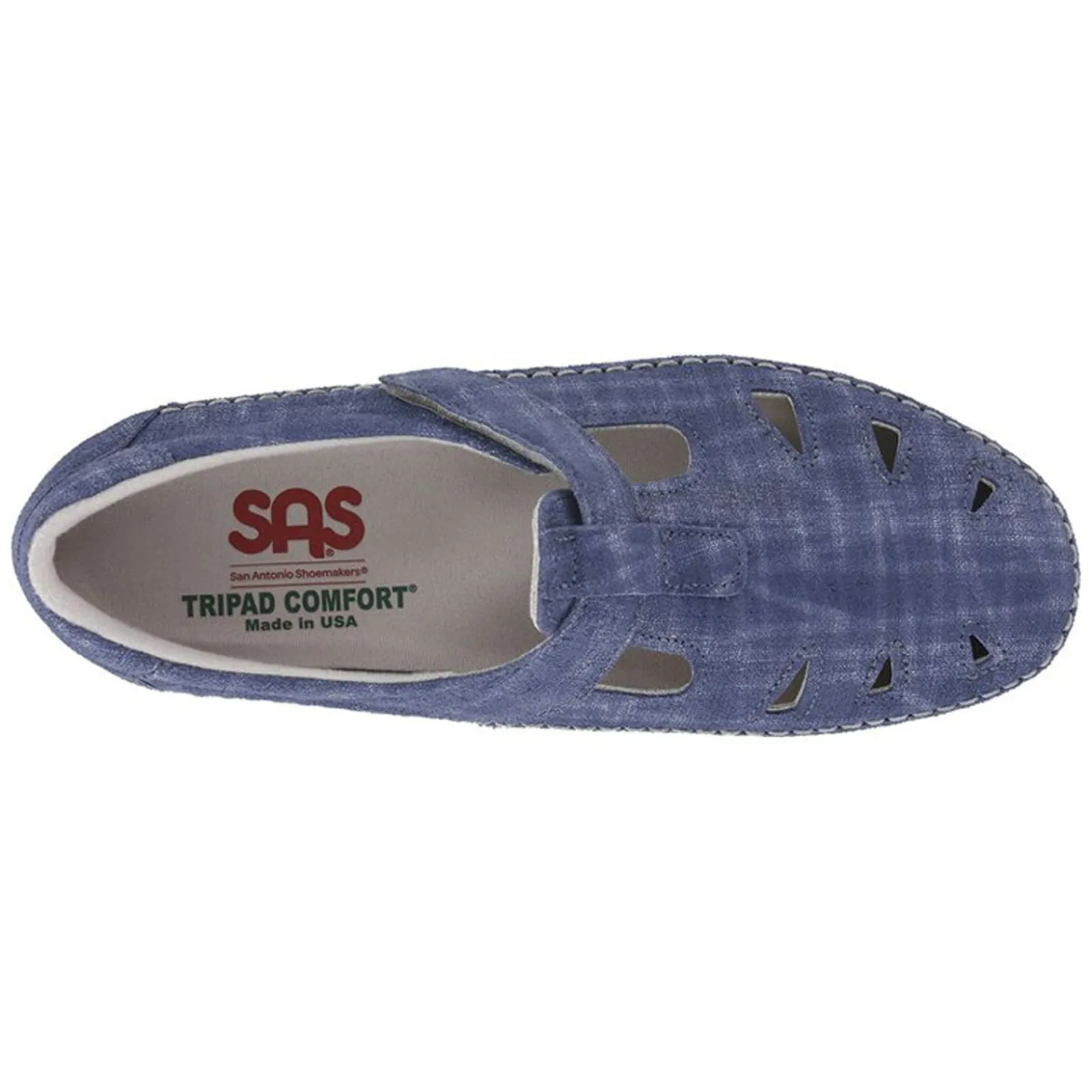 SAS Loafers|Women's , Roamer Slip-On Blue Plaid