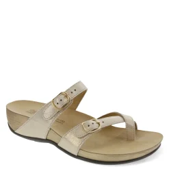 SAS Sandals|Women's , Shelly Toe Loop Slide Sandal Soft Gold