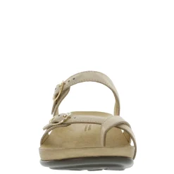 SAS Sandals|Women's , Shelly Toe Loop Slide Sandal Soft Gold