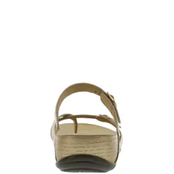 SAS Sandals|Women's , Shelly Toe Loop Slide Sandal Soft Gold