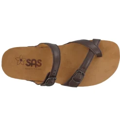 SAS Sandals|Women's , Shelly Toe Loop Slide Sandal Coffee