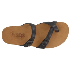 SAS Sandals|Women's , Shelly Toe Loop Slide Sandal Black