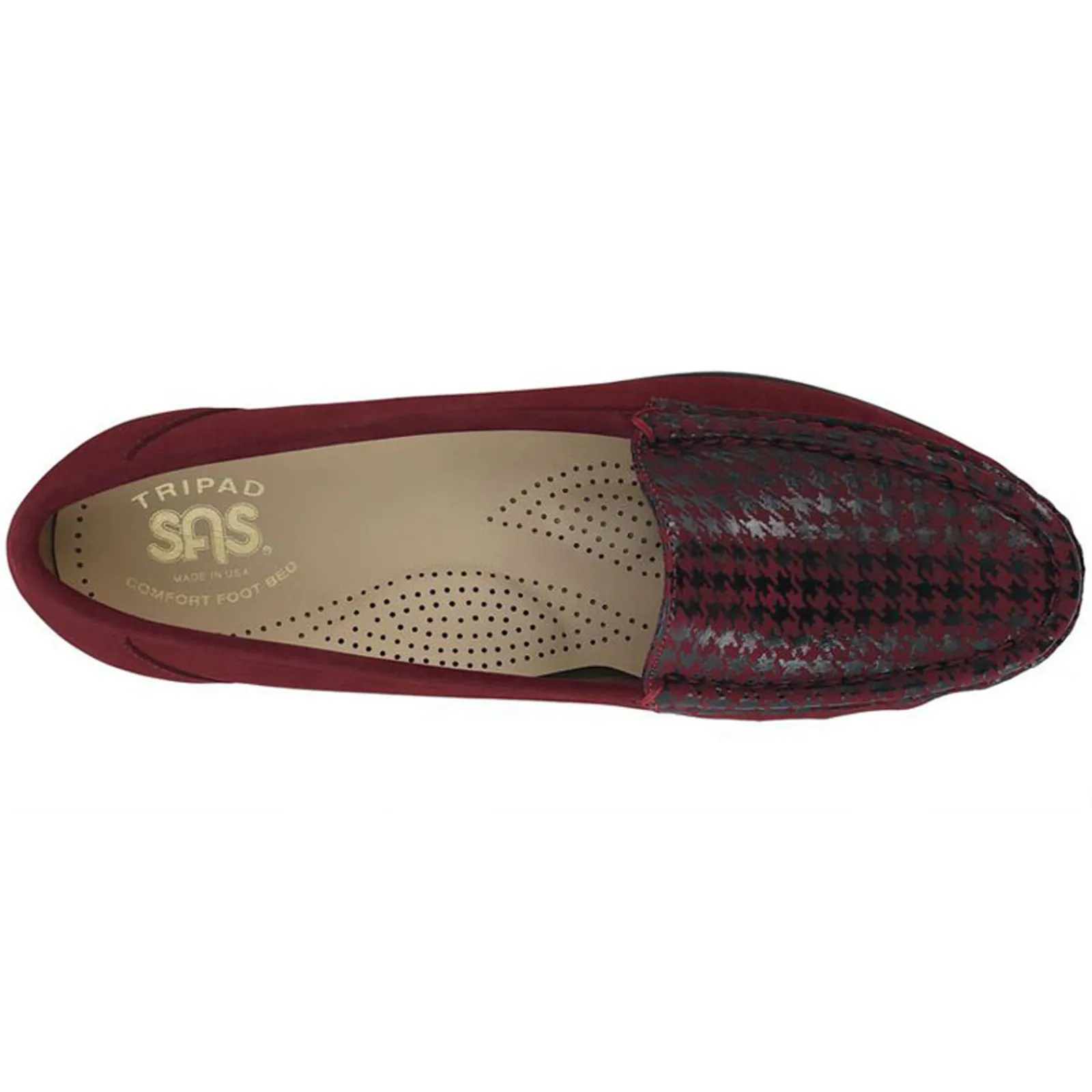 SAS Slip-On Shoes|Women's , Simplify Loafer Red Tetris