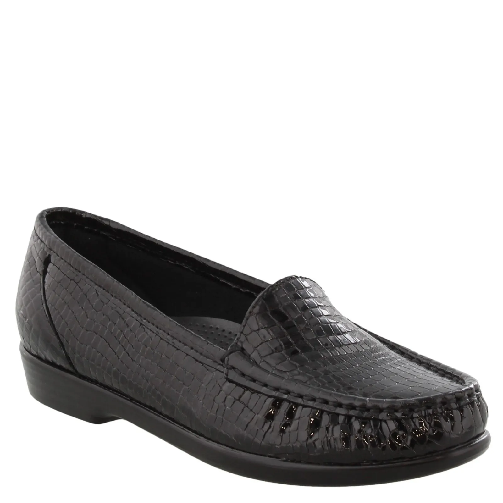 SAS Slip-On Shoes|Women's , Simplify Loafer Black Croco