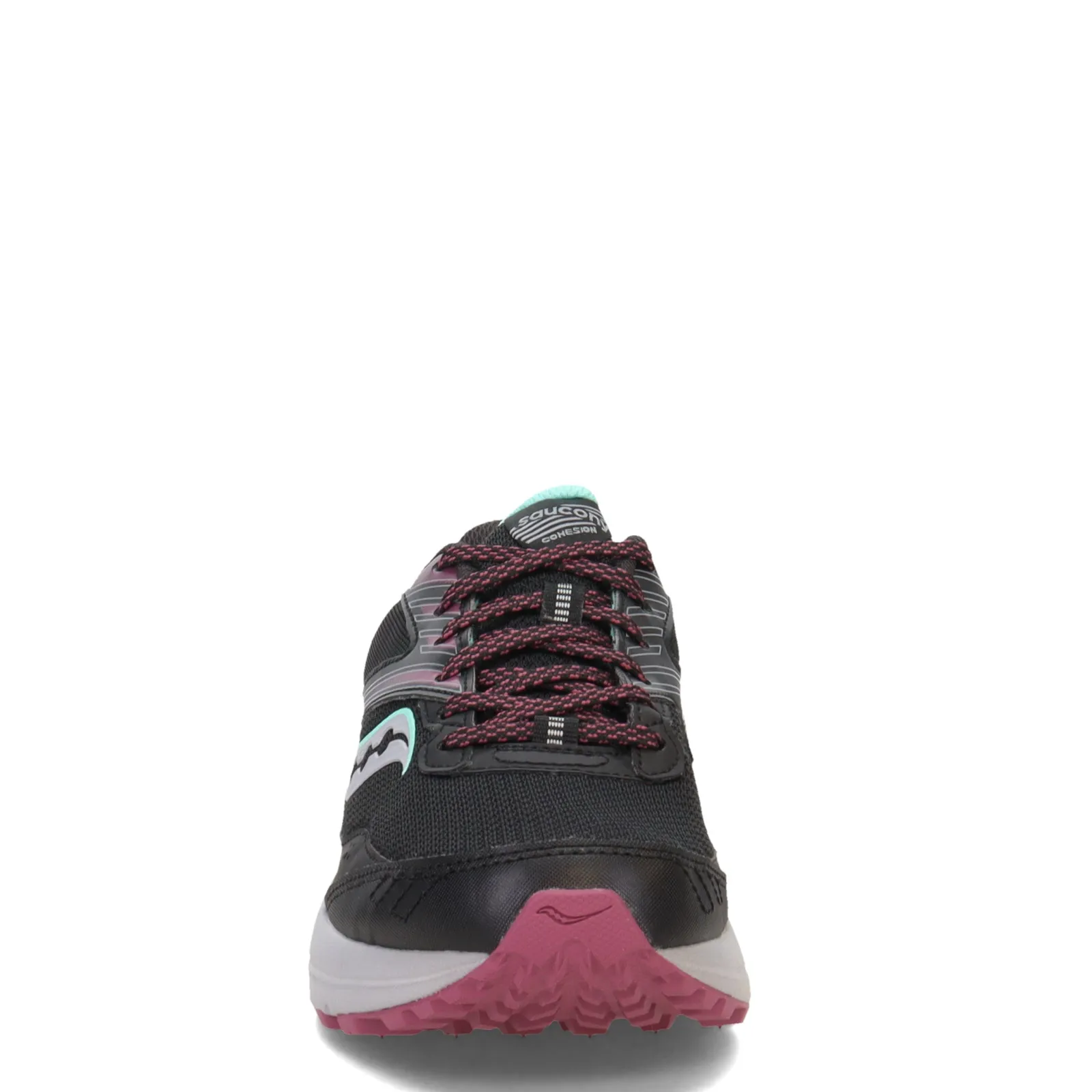 Saucony Sneakers & Athletic|Women's , Cohesion TR15 Trail Running - Wide Width Black/Dusk/Mint