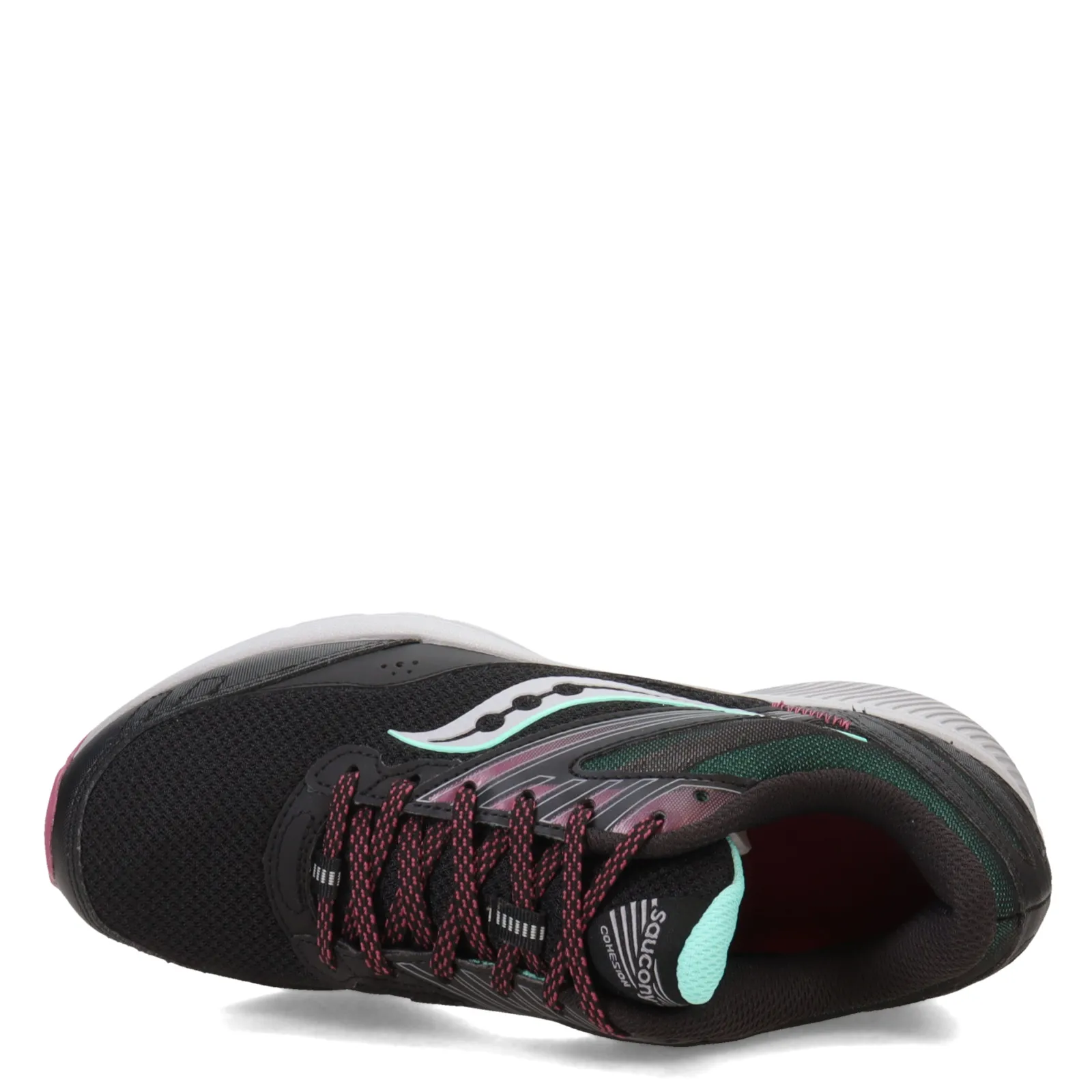 Saucony Sneakers & Athletic|Women's , Cohesion TR15 Trail Running - Wide Width Black/Dusk/Mint