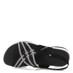 Skechers Sandals|Women's , Arch Fit Reggae Sport Sandal Black/White