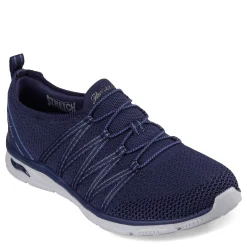 Skechers Slip-On Shoes|Women's , Arch Fit: Sunny - Creative Pass Sneaker Navy