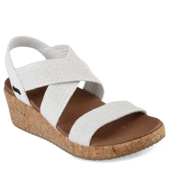 Skechers Wedges|Women's , Arch Fit Beverlee - Love Stays Sandal White