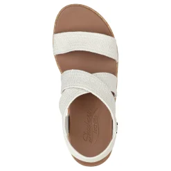 Skechers Wedges|Women's , Arch Fit Beverlee - Love Stays Sandal White