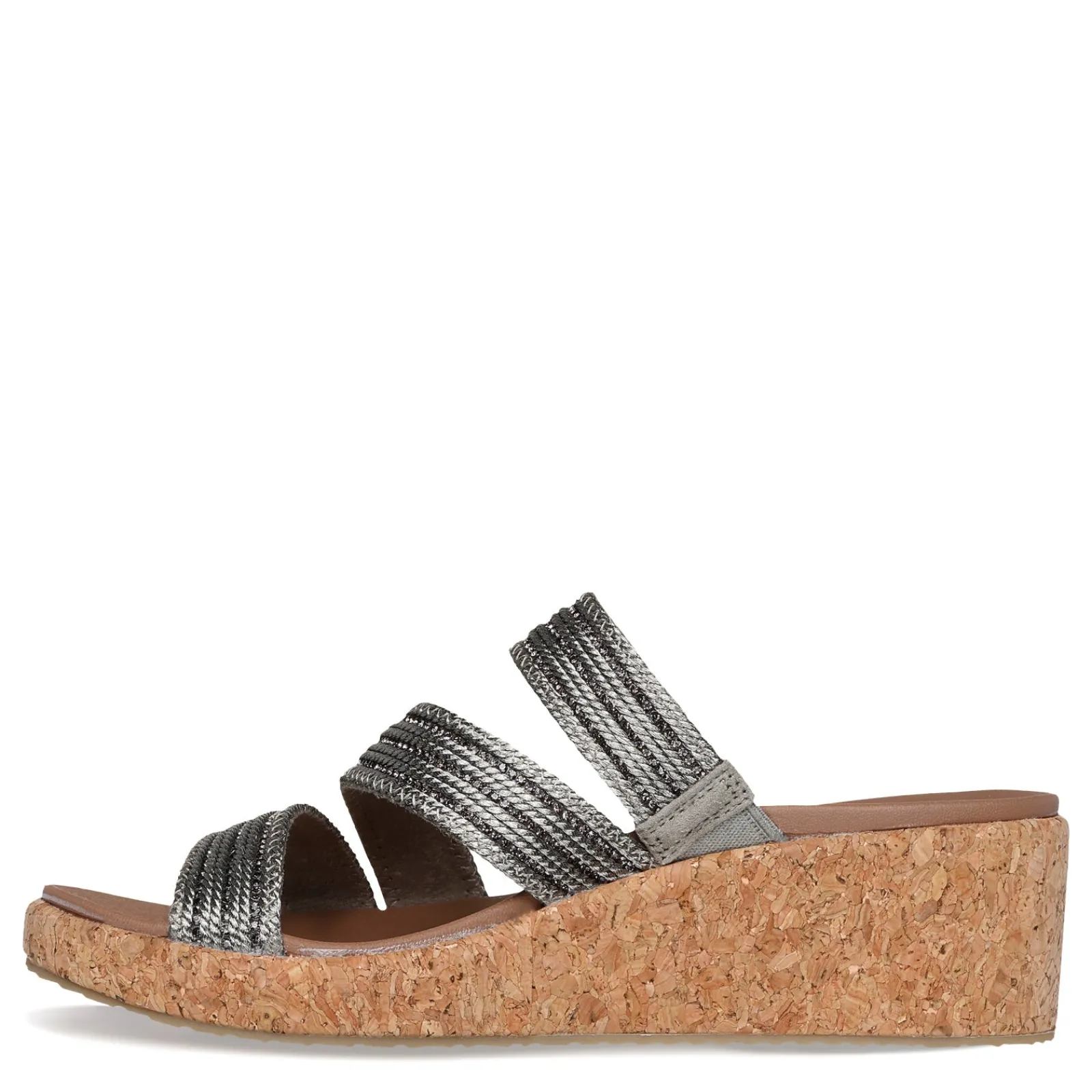 Skechers Wedges|Women's , Arch Fit Beverlee - Always Classy Sandal Pewter