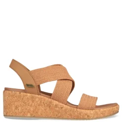 Skechers Wedges|Women's , Arch Fit Beverlee - Love Stays Sandal Tan