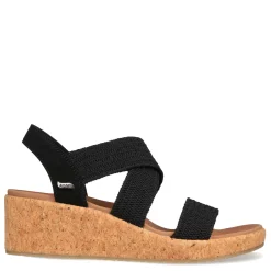 Skechers Wedges|Women's , Arch Fit Beverlee - Love Stays Sandal Black