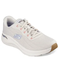 Skechers Sneakers & Athletic|Women's , Arch Fit 2.0 - Rich Vision Sneaker Natural/Light Blue/Neon