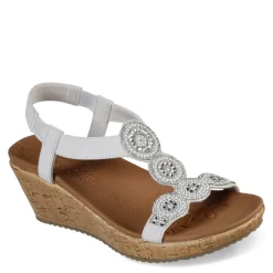 Skechers Wedges|Women's , Beverlee - Date Glam Sandal Off White
