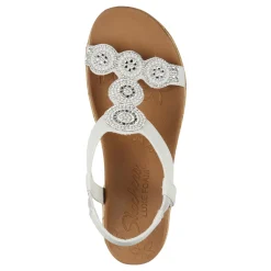 Skechers Wedges|Women's , Beverlee - Date Glam Sandal Off White
