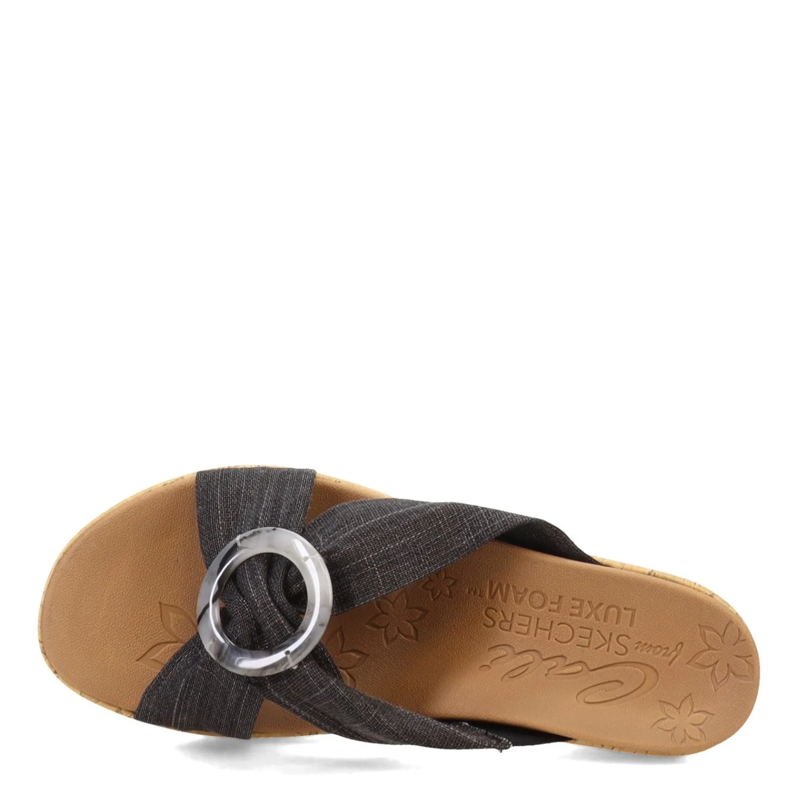 Skechers Wedges|Women's , Beverlee - Sail Twist Sandal Black