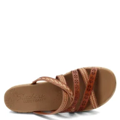 Skechers Wedges|Women's , Beverlee - Tiger Posse Sandal Luggage