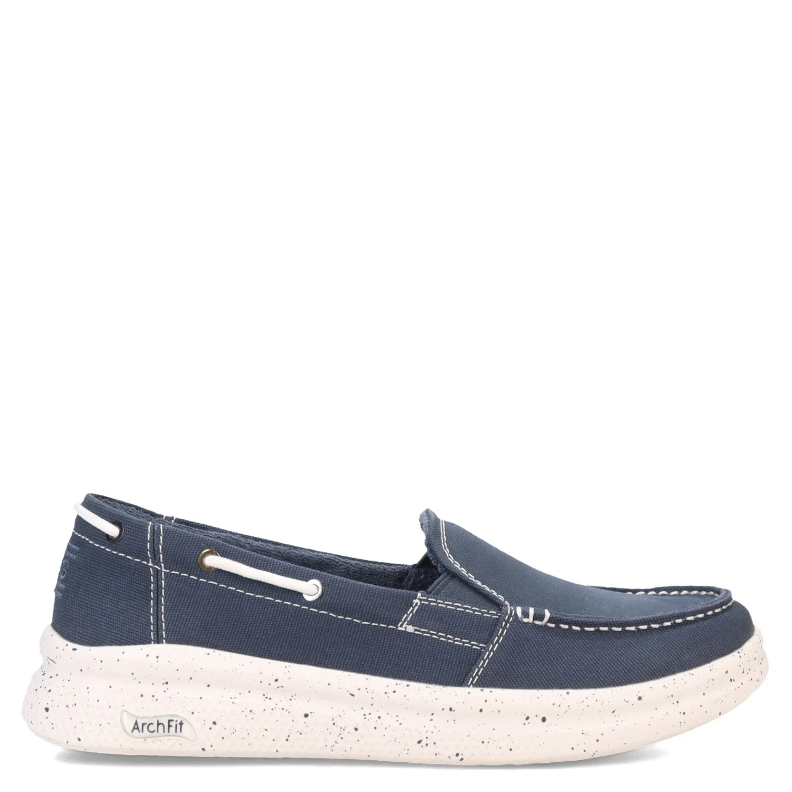 Skechers Loafers|Women's , BOBS Arch Fit Skipper - Playful Brisk Slip-On Navy