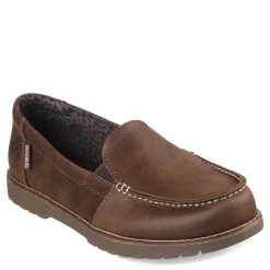 Skechers Flats|Women's , BOBS Chill Lugs - Central Look Loafer Brown
