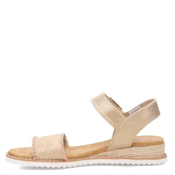 Skechers Sandals|Women's , BOBS Desert Kiss - Gold Crush Sandal Champagne