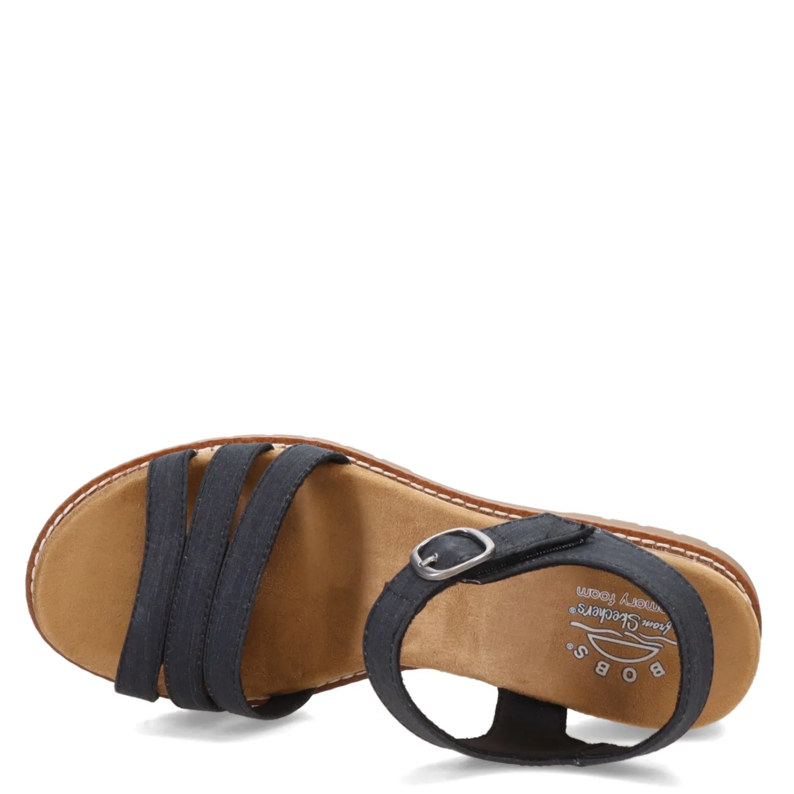 Skechers Sandals|Women's , BOBS Desert Chill - Evening Sun Sandal Charcoal