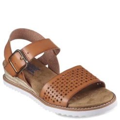 Skechers Sandals|Women's , BOBS Desert Kiss - Sunny Flair Sandal Luggage