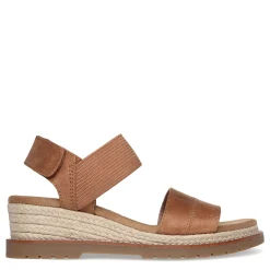 Skechers Wedges|Women's , BOBS Desert Chill - City Scapes Sandal Chestnut