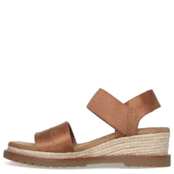 Skechers Wedges|Women's , BOBS Desert Chill - City Scapes Sandal Chestnut