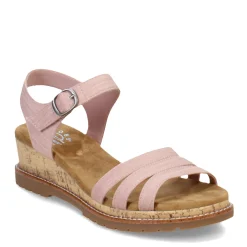 Skechers Wedges|Women's , BOBS Desert Chill - Evening Sun Sandal Blush