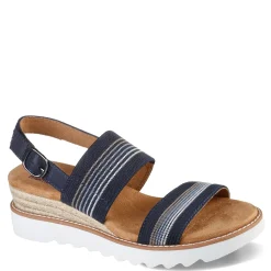Skechers Wedges|Women's , BOBS Desert Kiss Hi - Tea Time Sandal Navy