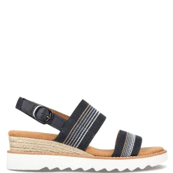 Skechers Wedges|Women's , BOBS Desert Kiss Hi - Tea Time Sandal Navy