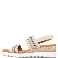 Skechers Wedges|Women's , BOBS Desert Kiss Hi - Tea Time Sandal Natural / Multi